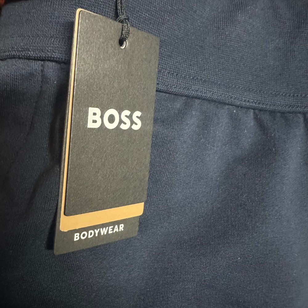 Hugo Boss Mens Black Elastic Waist Tapered Leg Essential Jogger Pants Size S - Picture 2 of 3